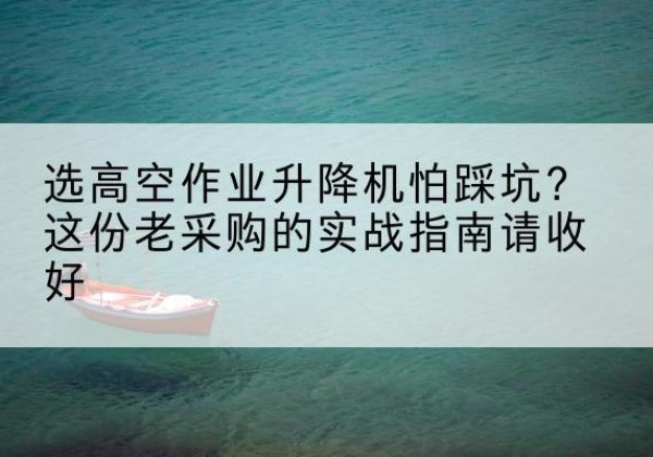 昔阳高空作业升降机厂家推荐-选高空作业升降机怕踩坑？这份老采购的实战指南请收好
